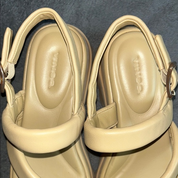 Vince Cream Sandals with Chunky Platform Sole - Picture 4 of 9